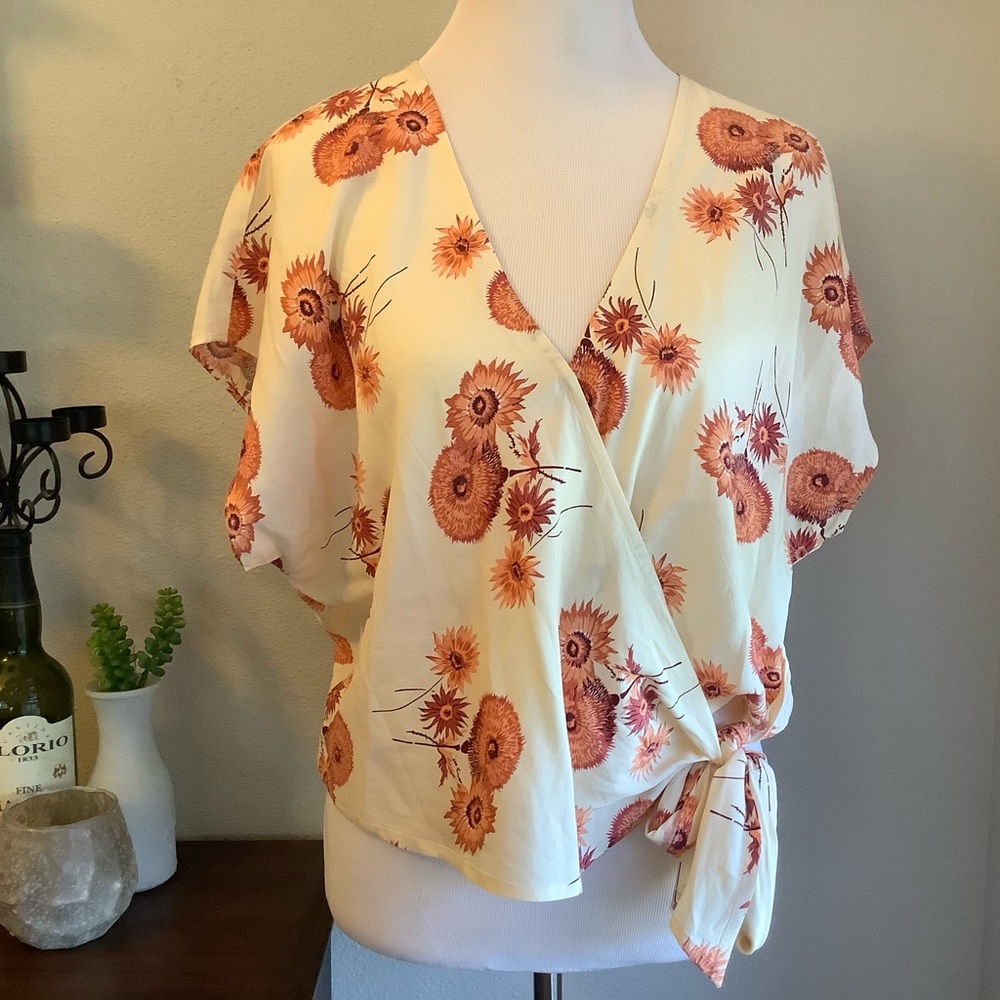 Madewell Sash-Tie Wrap Top